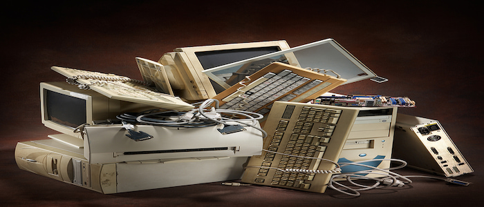 Old computers and computer equipment